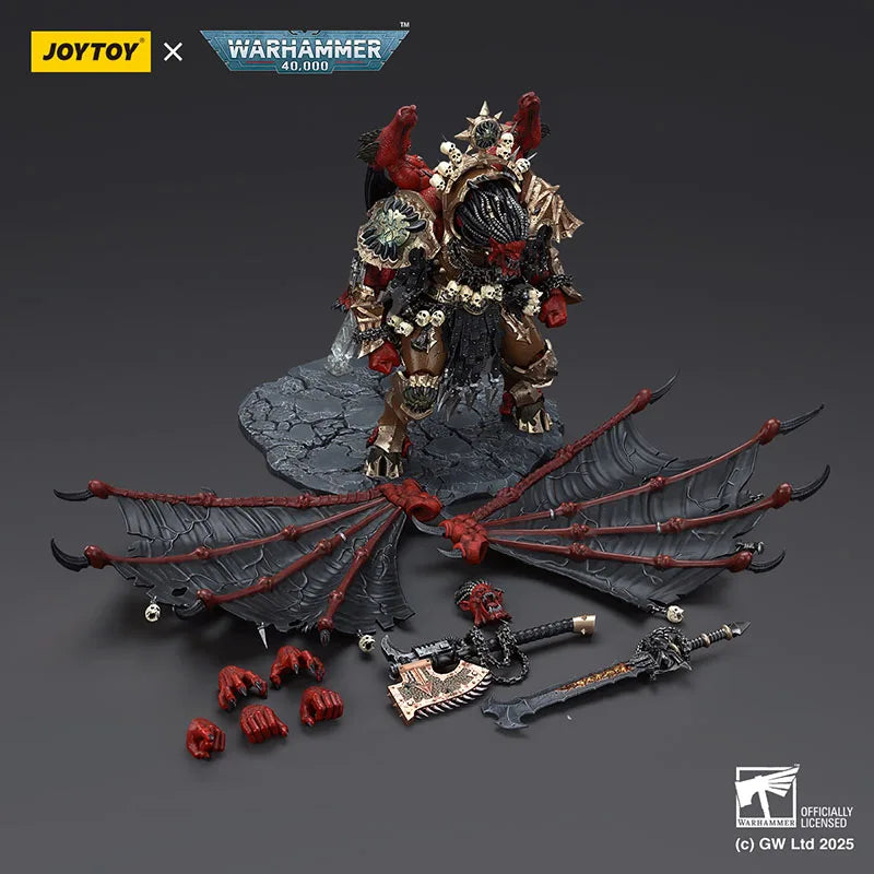 JOYTOY Warhammer 40K 1/18 World Eaters Angron Daemon Primarch of Khorne Action Figure Model Toy for Collection