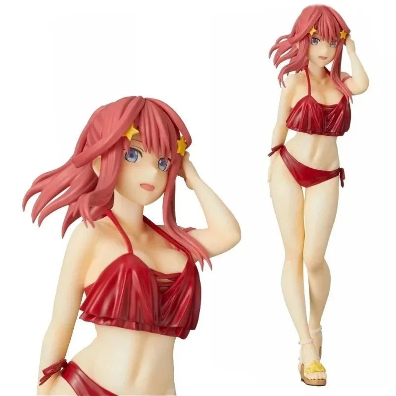 [Xmas 2025] 20cm Nakano Miku Figure - Swimwear Quintuplet Anime Statue, Static PVC Collectible Gift JP Anime