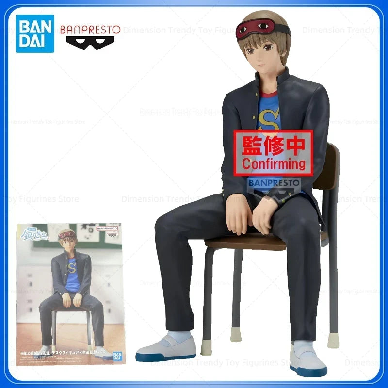 Bandai In Stock Banpresto Original Anime Gintama Okita Sougo PVC Action Figure Model Toys Collection Gift DT