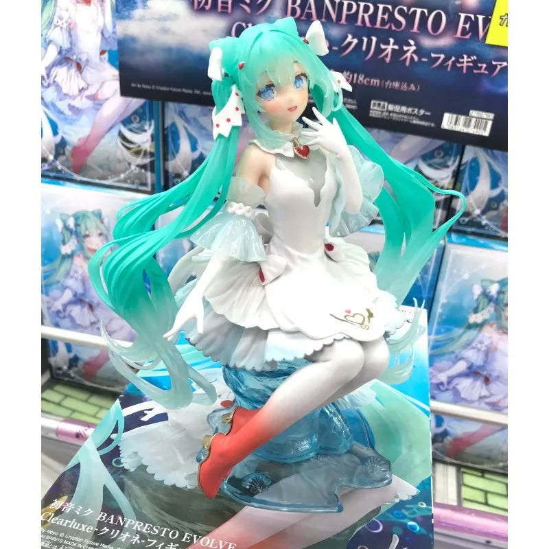 BANDAI miku BPEV EVOLVE Sea Angel 100% Original genuine 180mm PVC Action Anime Figure Model Toys Figure Collection Doll Gift