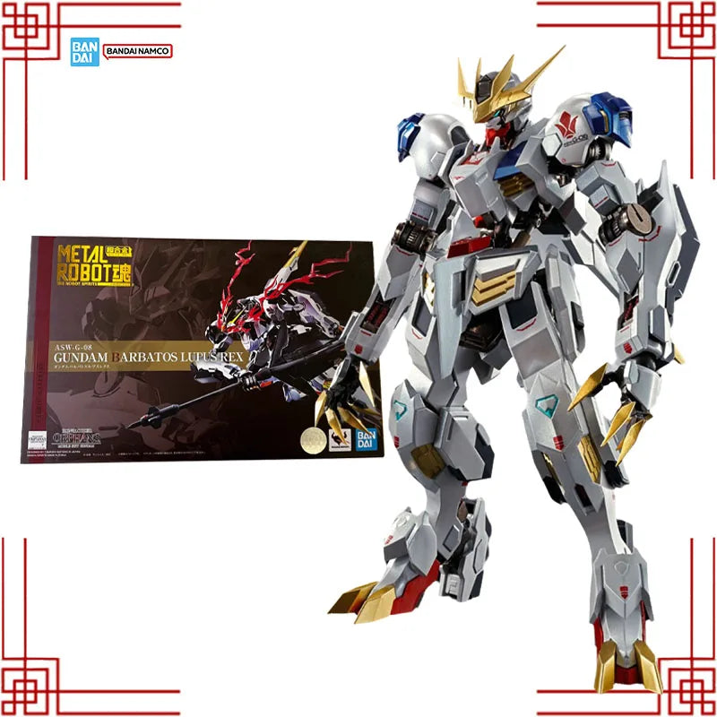 Bandai Gundam Model Kit Genuine Metal Robot Spirits ASW-G-08 Barbatos Lupus Rex Anime Action Figure Collection Finished Model
