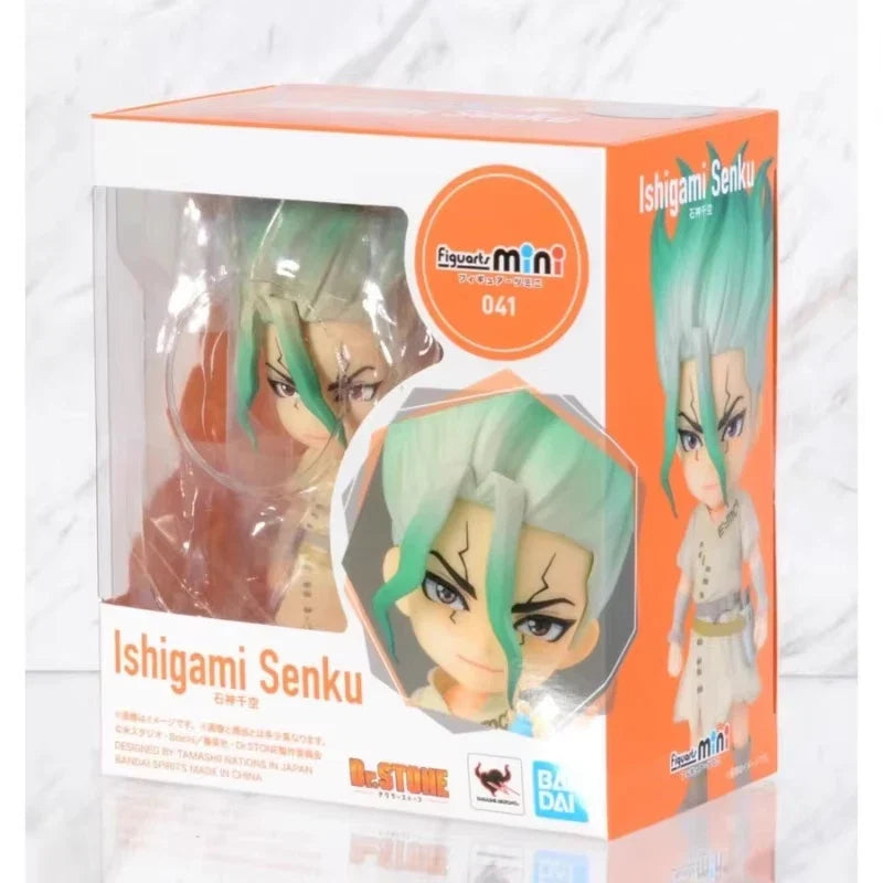 Bandai Dr. Stone Figuarts Mini Q Version Asagiri Gen Kohaku Tsukasa Shishio Ishigami Senku From Model Toy Christmas gift WY