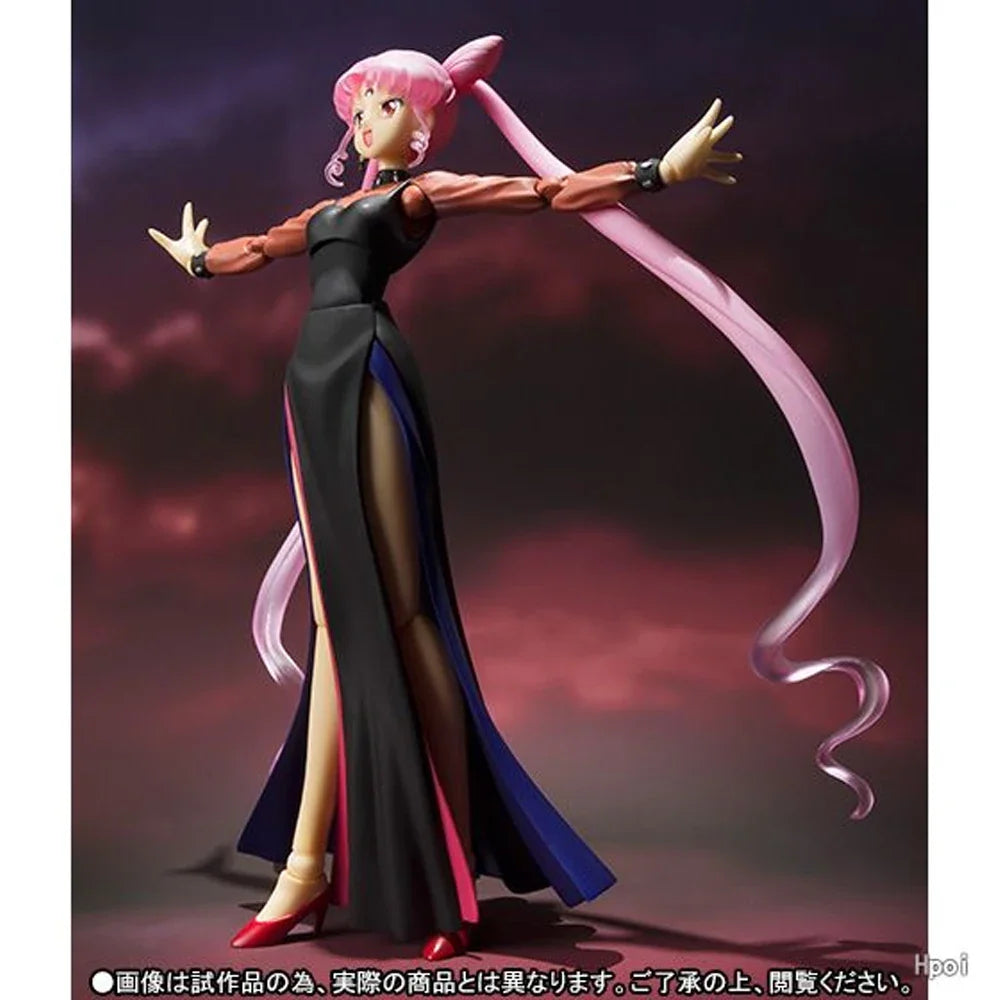 100% Authentic In Stock Bandai S.H.Figuarts Pretty Guardian Sailor Moon Crystal Season III Black Lady Anime Action Figure