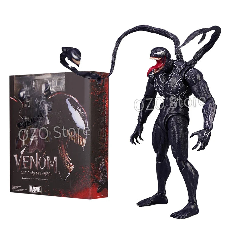 SHF Venom Action Figure Joint Movable Toys Venom 2 Symbiont Change Face Statue Model Doll Collectible For Toy Gift