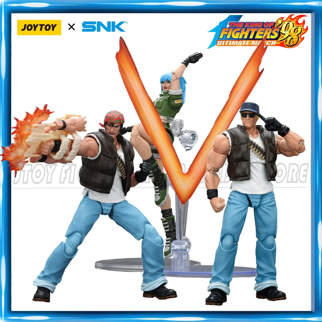 JOYTOY SNK 1/18 Action Figure KOF 98UM Ikari Warriors Team Leona Heidern Ralf Jones Clark Still figures Toys Model