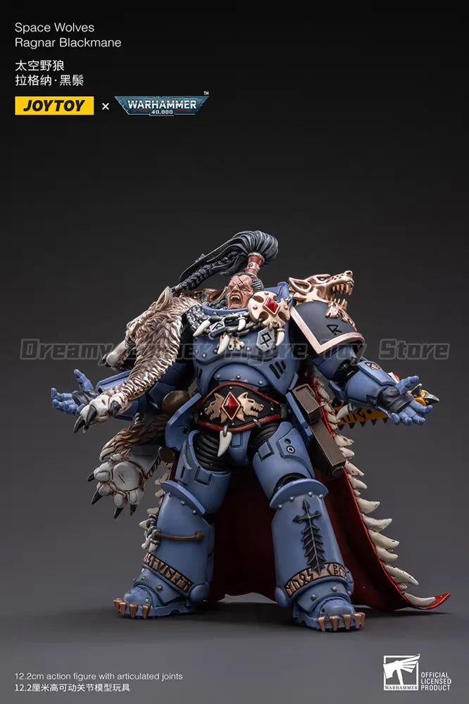 【In stock】Original JOYTOY Warhammer 40K Space Wolves Ragnar Blackmane 1/18 Action Figure