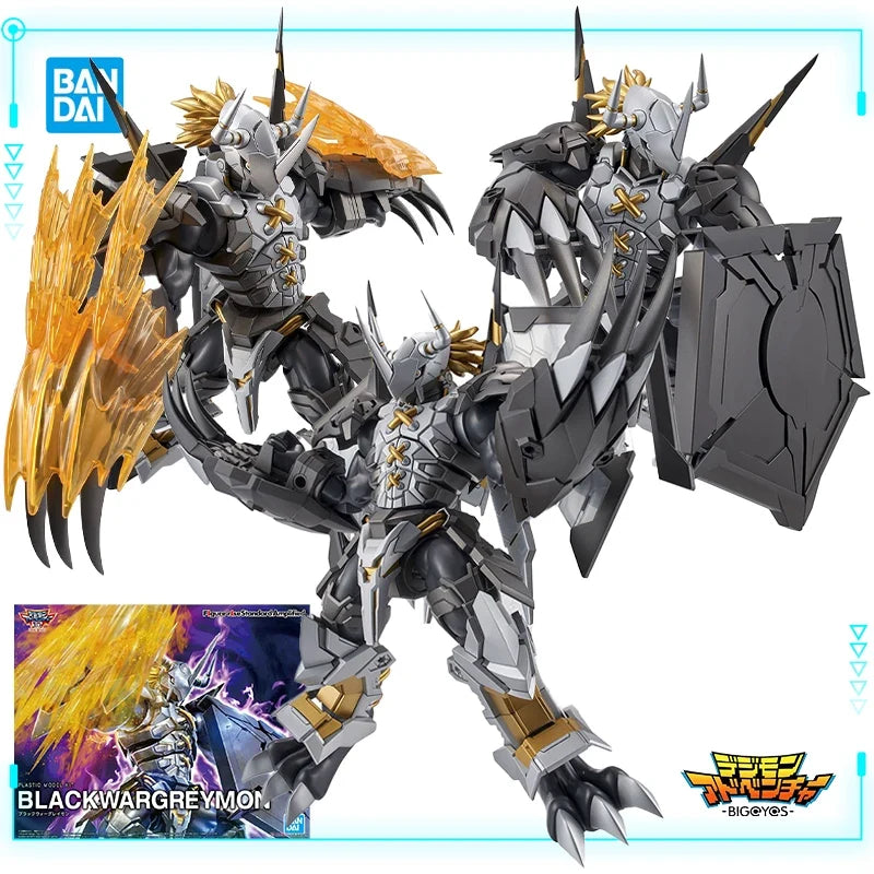 Bandai Original Genuine Digimon Adventure 02 Black WarGreymon Figure-rise Standard Amplified Assembly Models Action Figures Toys