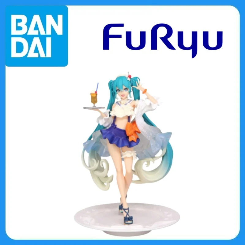In Stock Genuine FuRyu Piapro Characters Hatsune Miku Exc∞d Creative Sweet Sweets Tropical Juice Ver Anime Cartoon Model Toys