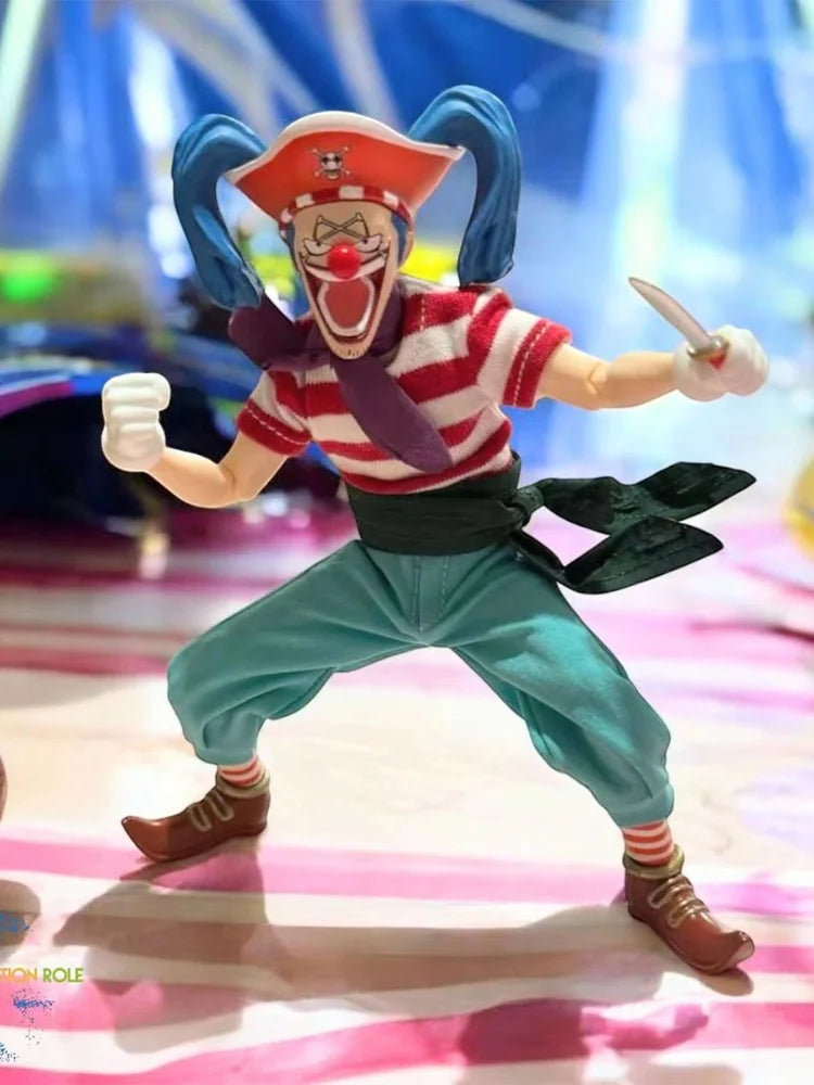 In Stock 1/12 Action Role Shf One Piece Buggy Anime Action Figures The Clown The Cunning Clown Model Pvc Gift Collector Toys