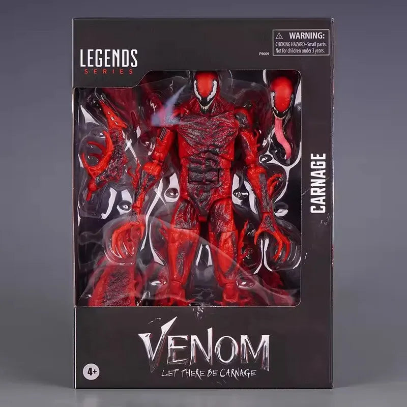 Legends Series Carnage Action Figure Red Venom Figurine Change Face Statue Model Doll Collectible Customized Decorate Gift Toy