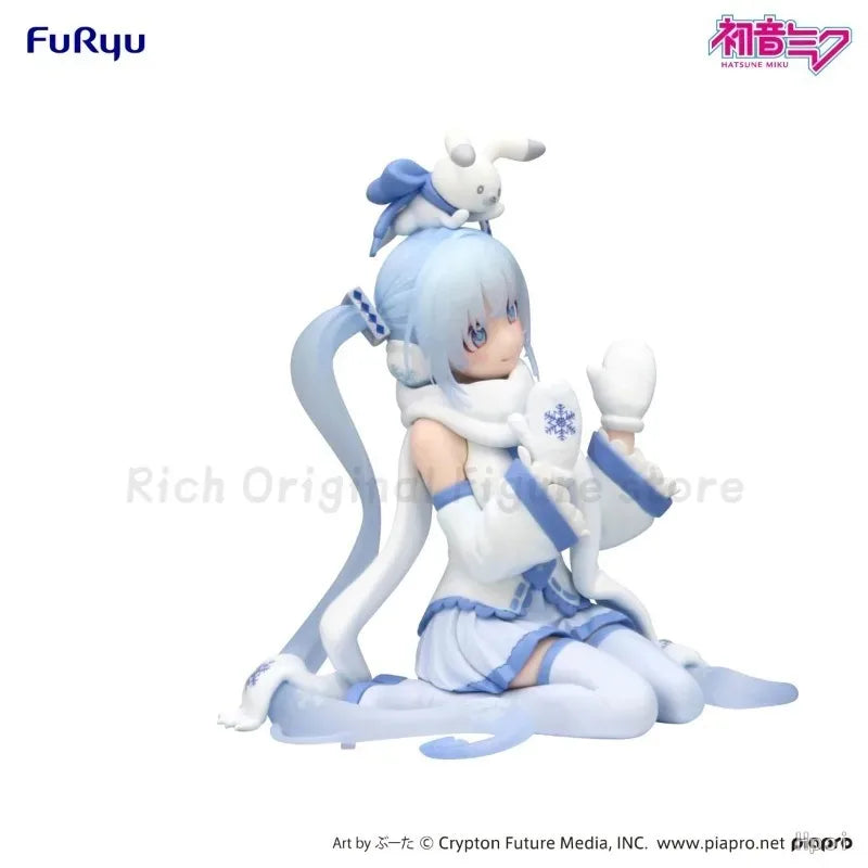 【In Stock】Original FuRyu Noodle Stopper Piapro Hatsune Miku ~ Snow Miku Airport Boutique Exhibition (Sky Town) ~ Anime Figure