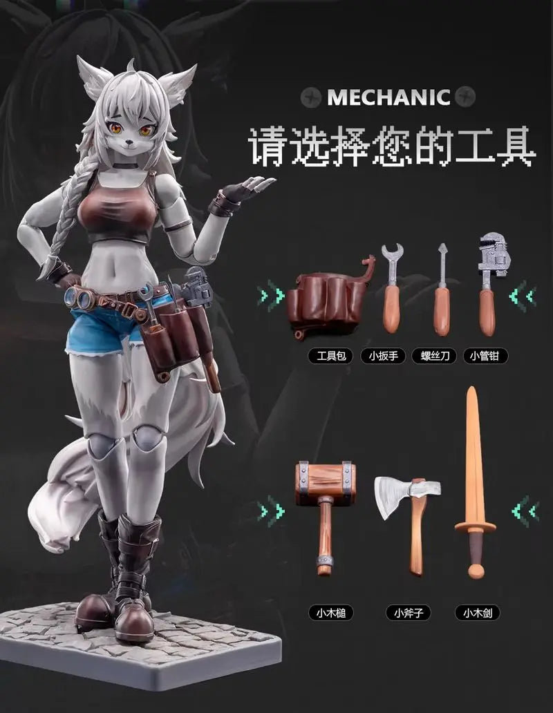 New In Stock LADo TOYS Liya Fixer Ver. Model Repairer Wolf Girl Era 001 1/12 Action Figure Anime Toy Collection Gift