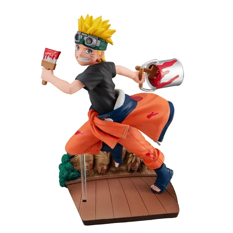 Bandai In Stock MegaHouse Anime Naruto G.E.M. Go! Naruto Uzumaki Uchiha Sasuke Haruno Sakura Action Figure Model Toy Gifts DT