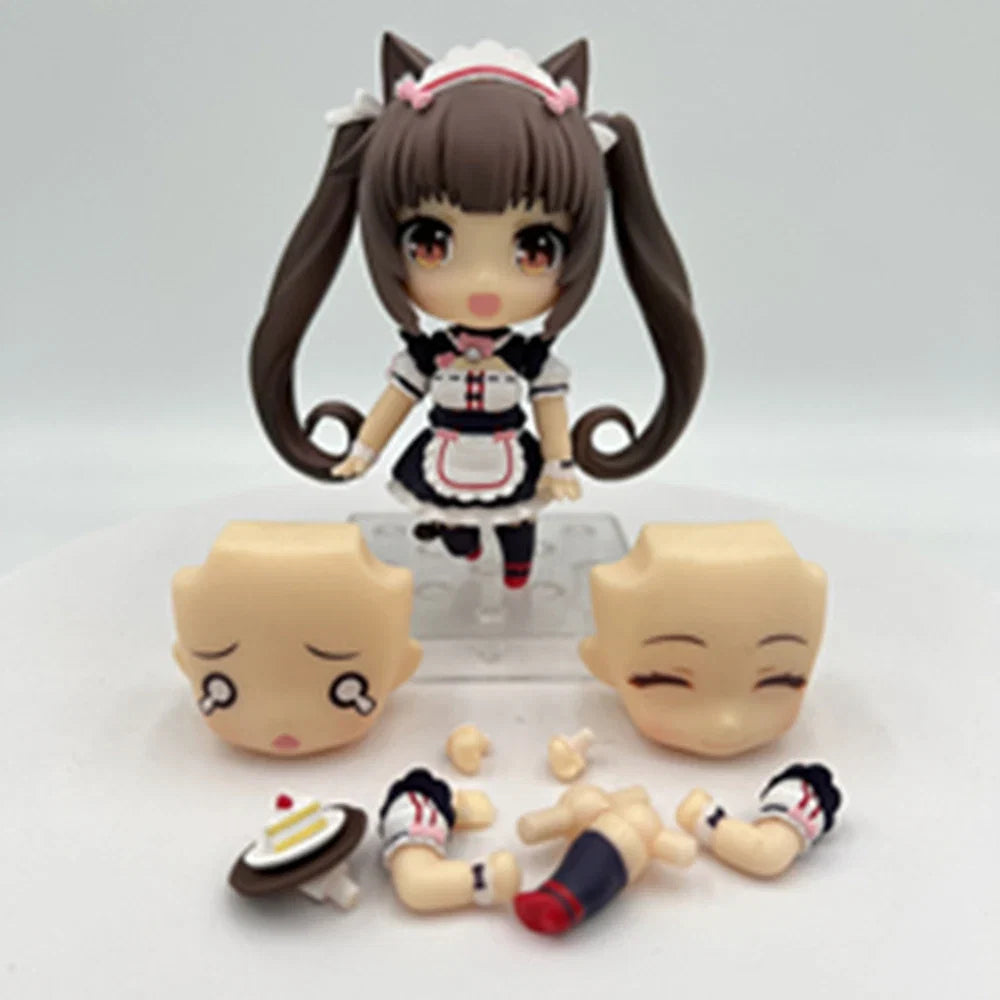 Anime NEKOPARA Figure OB11 #1238 Chocolates Vanilla Action Figure Cat Style Model PVC Static Toys Gift Doll Cat Maid 10cm