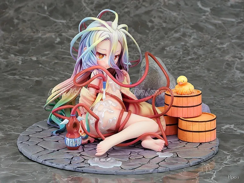 In Stock Original Phat!  NO GAME NO LIFE Shiro Hot Spring Edition Anime Figures Models Collection Toys Gifts