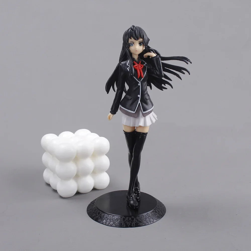 18CM Anime My Teen Romantic Comedy SNAFU Figure Yukinoshita Yukin Stand Animation Model Toys Gifts Collection Decoration PVC