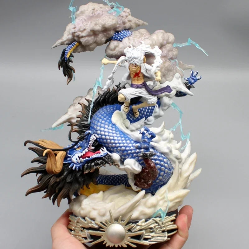 55cm One Piece Anime Figure Luffy Gear 5 Nika Vs Kaido Action Figurine Pvc Statue Model Collect Decoration Toys Christmas Gifts