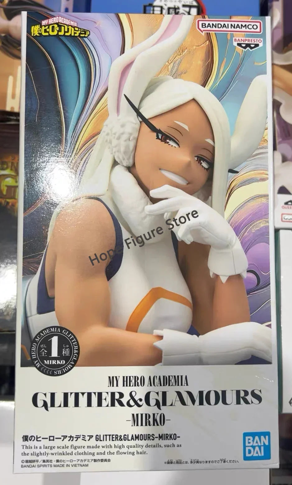In Stock Original BANPRESTO GLITTER&GLAMOURS Mirko Figure Anime My Hero Academia Figure Model Genuine Toy