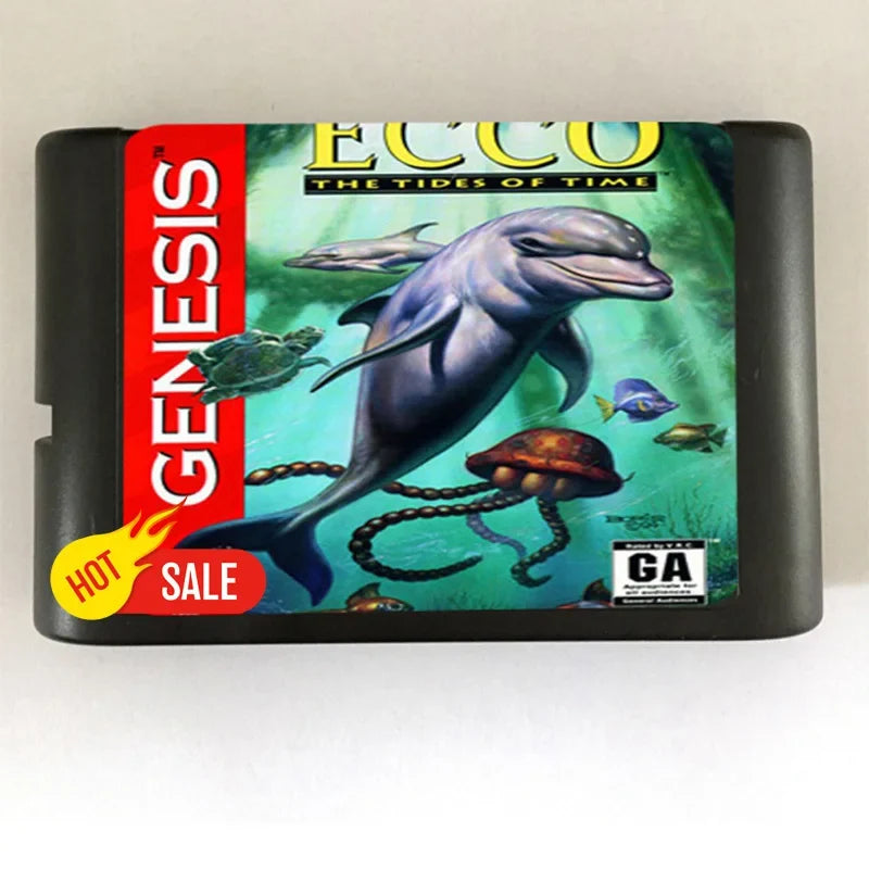 Ecco The Tides Of Time Game Card 16bit MD Cart For Sega Mega Drive For Genesis Free Shipping