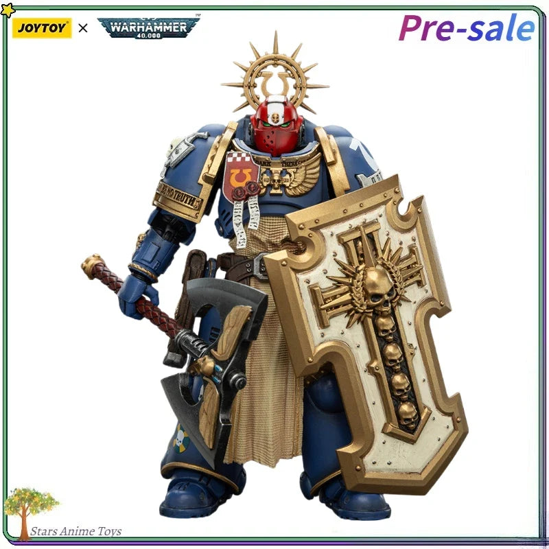 【Pre Sale】 JOYTOY 1/18 Action Figure Warhammer 40000 Ultramarines Metaurus with Power Ax Stormshield and Plasma Pistol