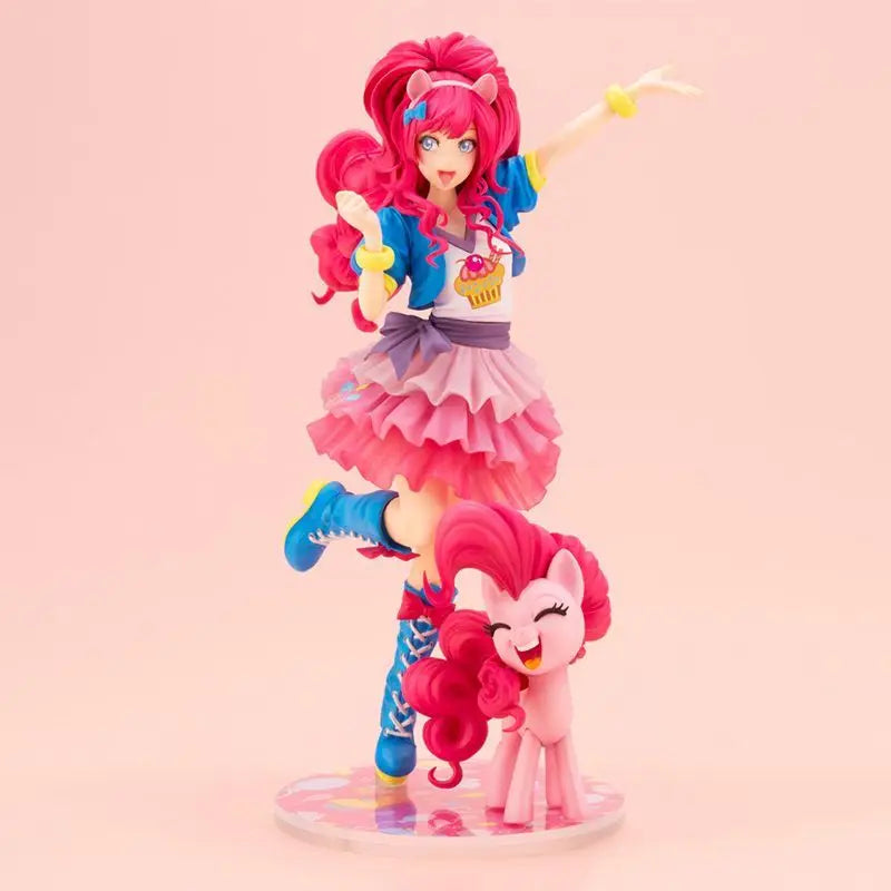 SV374 Beautiful Girl Statue Rainbow Pony Beautiful Girl Pinkie Pie Doll Model Toys