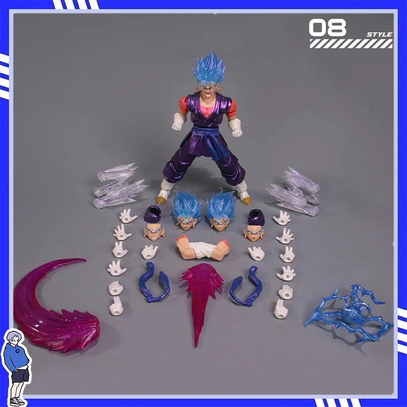 YG-MW Studio OC Toys Super Saiyajin Vegetto Actionfiguren Dragon Ball SHF Super Saiyajin SSJ Vegetto Son Goku Vegeta 3.0 Körper