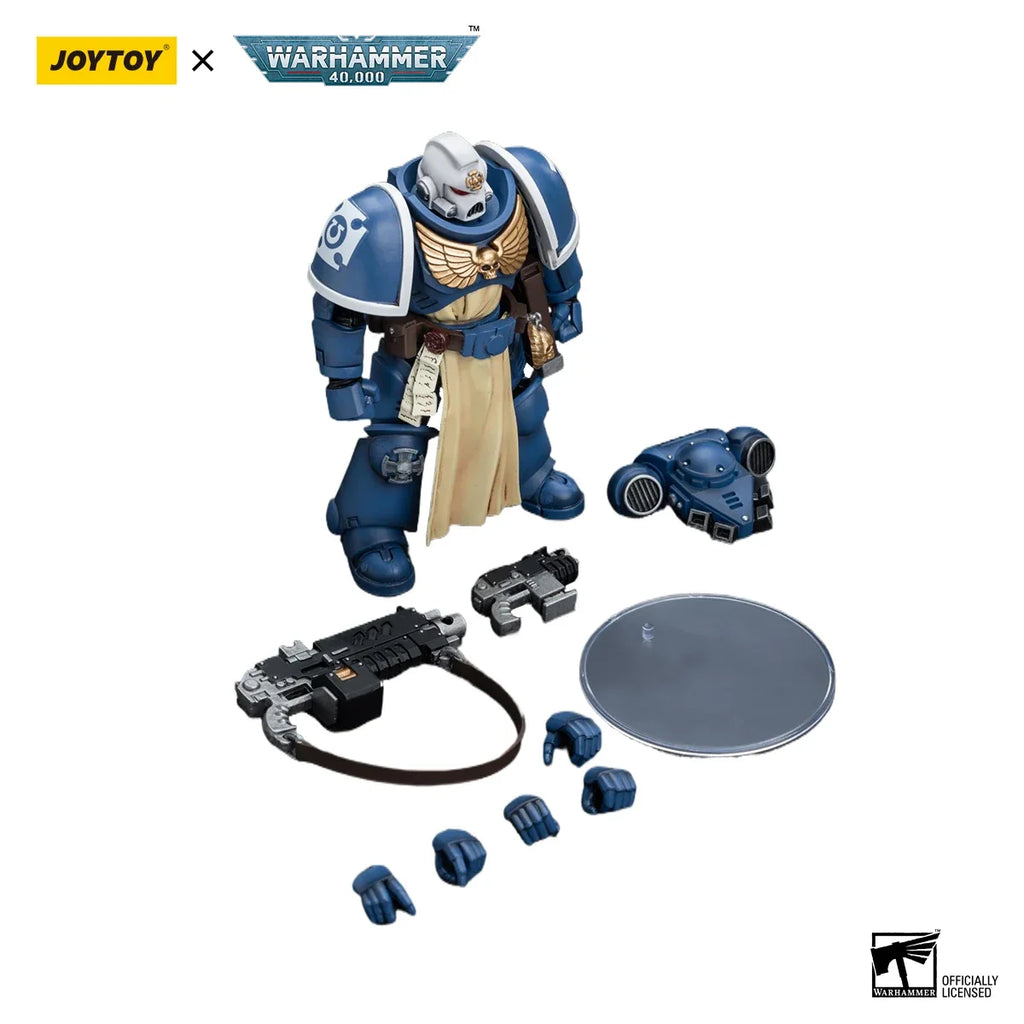 JOYTOY 1/18 Action Figure Warhammer 40K Ultramarines Sternguard Veteran with Auto Bolt Rifle Model Toy