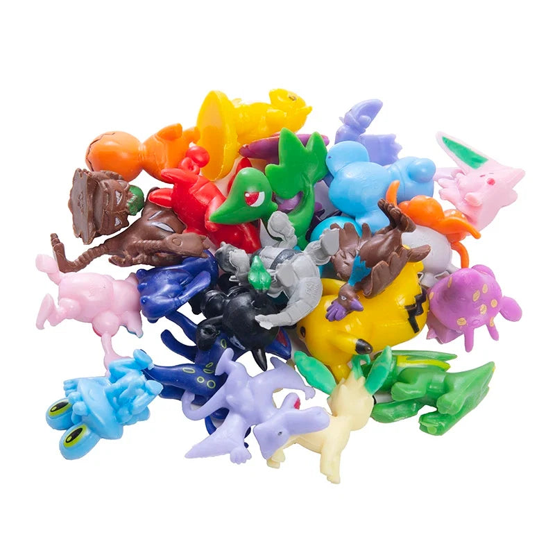 24-144Pcs Large Size Pokemon Anime Figures 4-6cm Not Repeating Different Styles Pikachu Action Pet Collect Model Kids Toy Gifts