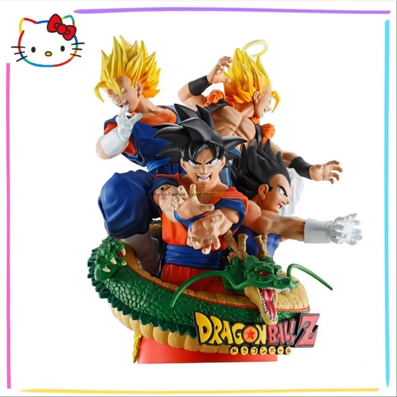 In Stock Original MegaHouse DRAGON BALL PETITRAMA DX RE BIRTH 02 Son Gokuu SHENRON VEGITO 13CM  Anime Figure Toys Gift Dolls