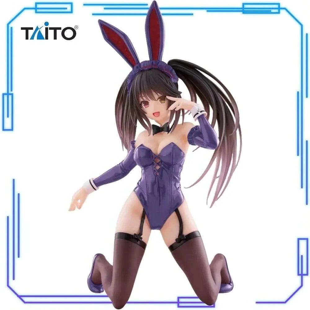 In Stock Taito Original Genuine Anime Date A Live IV Tokisaki Kurumi Desktop Cute Figure Bunny Ver Renewal 13cm Model Toy Figure