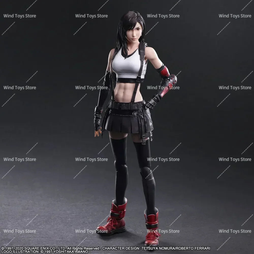 Original SE PlayArts Remake Version 2.0 Cloud Strife Sephiroth Tifa Yuffie Kisaragi Aerith PVC Action Figure Model Toys
