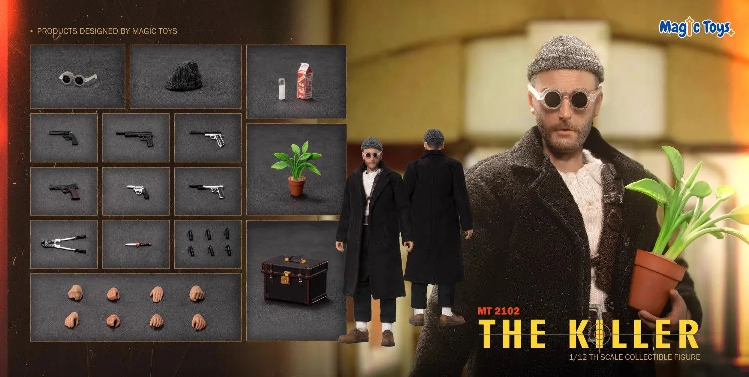 Magic Toys MT2102 1/12 Männlicher Soldat Killer Leon Jean Reno Modell Full Set 6” Actionfigur auf Lager für Sammler