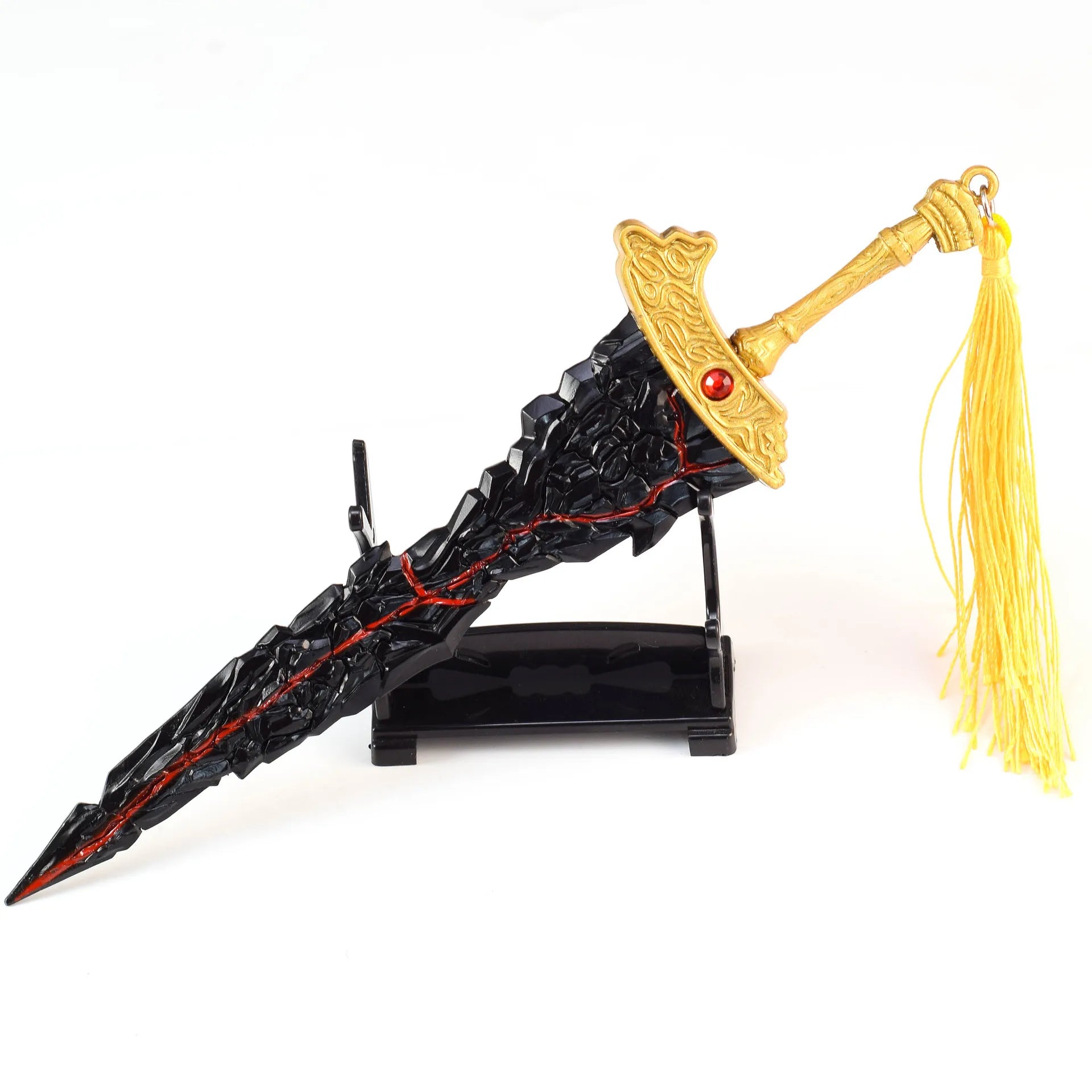 22cm Maliketh's Black Blade Eldenn Metal Sword Ring ER,Game Replica Model Action Figure,Ornaments Collections Boys Gifts