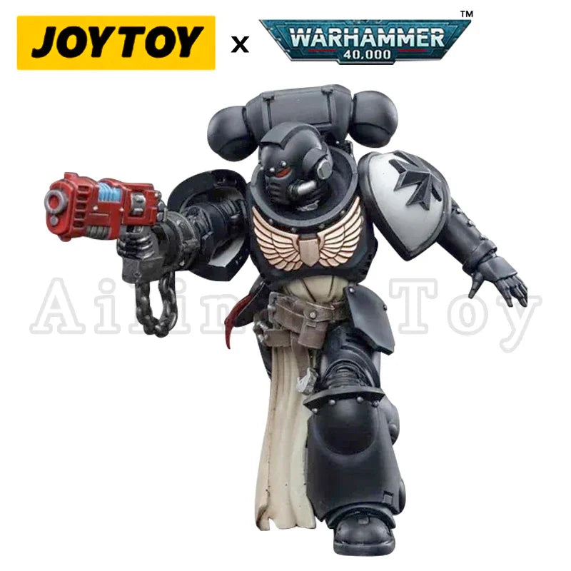 JOYTOY 1/18 Action Figure (4PCS/SET) 40K Black Templars Crusader Squad Anime Collection Military Model