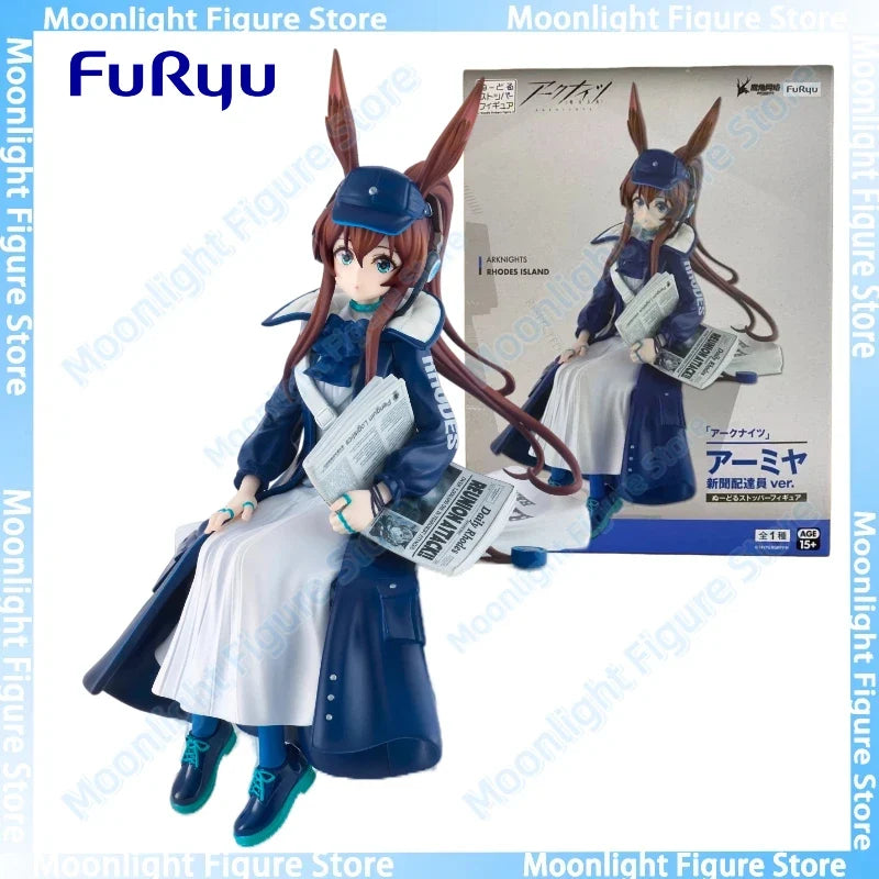 In Stock FuRyu Amiya Instant Noodle Press Desktop Cute Doll Anime Action Figure Toy Gift Model Collection
