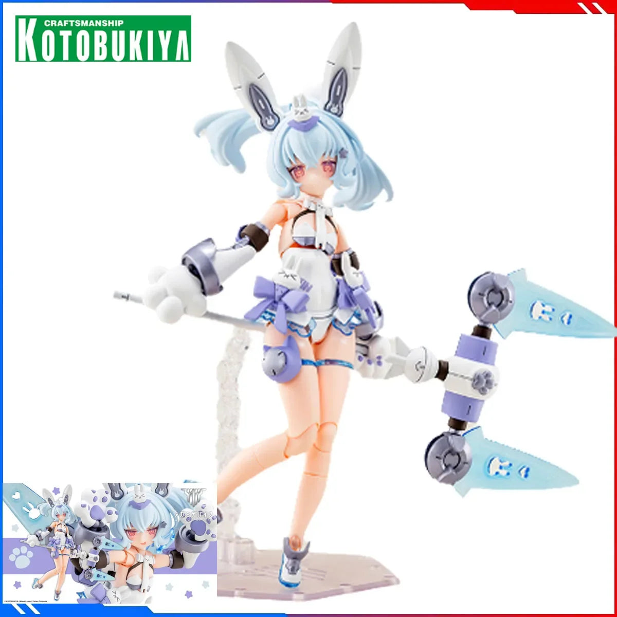 Genuine KOTOBUKIYA Anime Model Kits Megami dispositivo Toys PUNI MOFU Snow Rabbit 1/1 Action Figure Assembly Model Gift