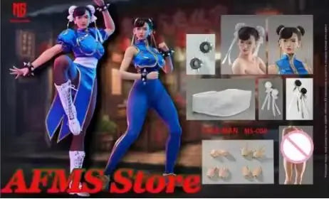 In stock STAR MAN MS-008 1/6 Women Soldier Chun-Li Classic Fighter Girl Fighting Girl 12Inch Full Set Action Figure Body Dolls