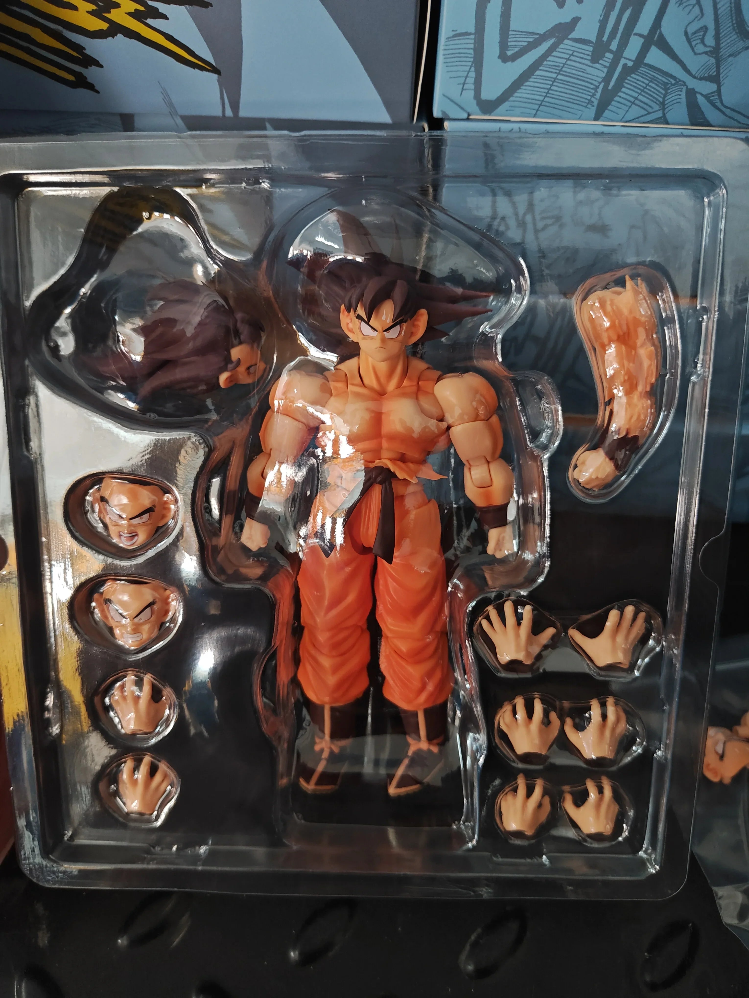 New-Hot Wow Super Action Studio 1/12 Dragon Ball Anime Figure Kaiouken Son Goku Action Figurine Collect Goku Model Toys Kid Gift