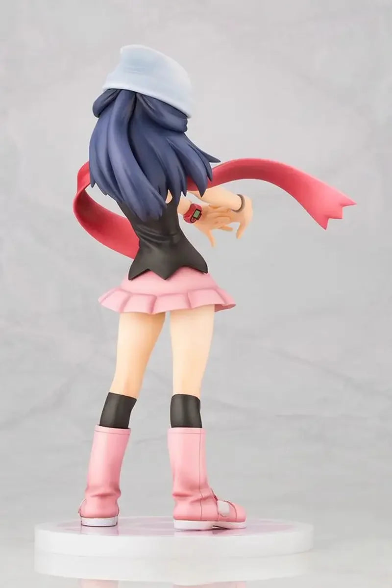 Original Artfx J Anime Pokemon Action Figure Dawn With Piplup Cute Figurine Collection Pvc Model Statue Kawaii Ornament Toy Gift