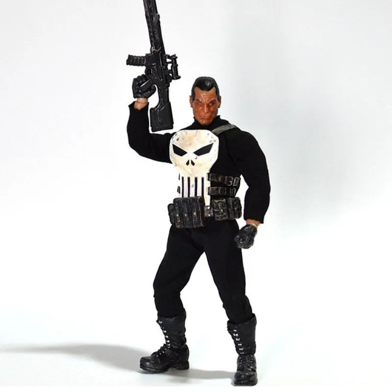 Marvel 1/12 Mezco Ant Punisher Sdcc Cloth Movable 6-inch Figure Doll Hand-made Model White Penalty Uncle Skull Carving Toys