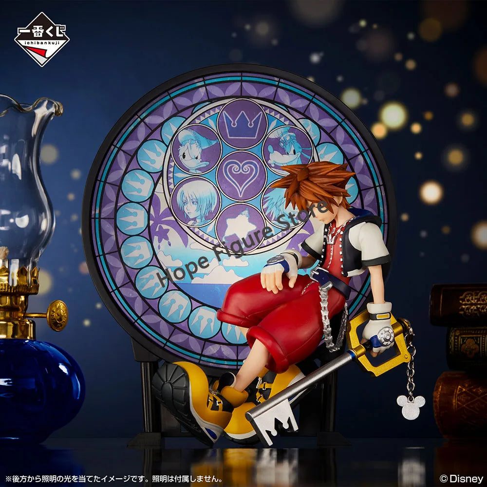 In Stock Original BANDAI Ichiban Kuji Kingdom Hearts Linking Hearts Roxas Sora Figure Anime Model Genuine Boxed Toy