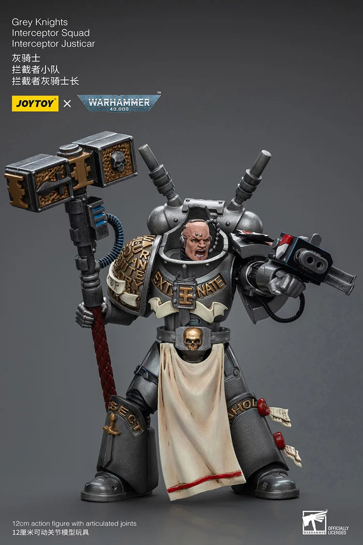 JOYTOY Warhammer 40K 1/18 Scale Grey Knights Interceptor Squad Interceptor Justicar Action Figure Model Toys For Collection