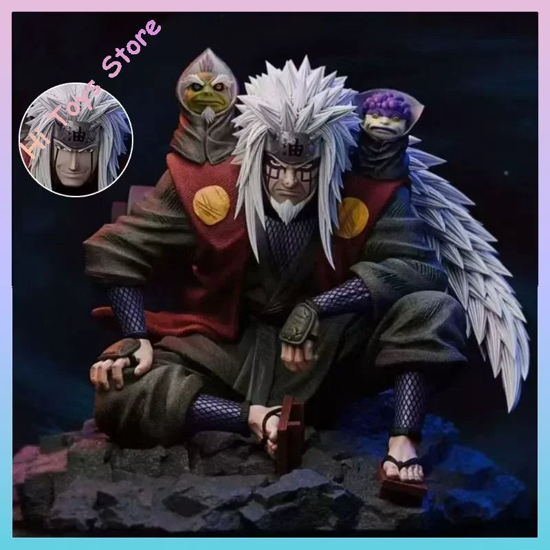 16cm Mount Myoboku Action Figure Sitting Posture Jiraiya Model Statue Ornament Children Toys Birthday Gift