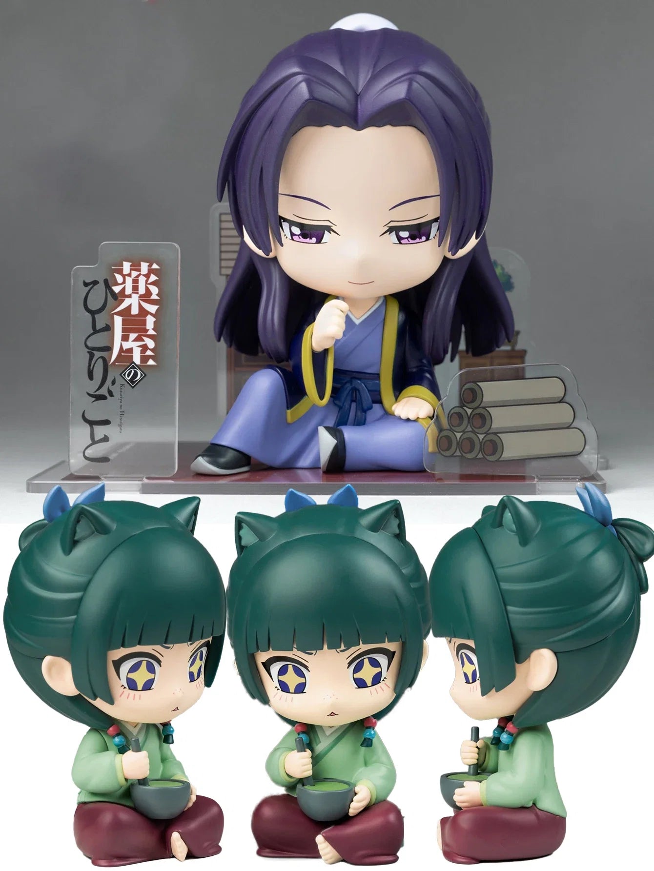 11cm Kusuriya no Hitorigoto Anime Figure Q Version Maomao Action Figure Kawaii Sitting Jinshi Figurine PVC Collection Model Toys