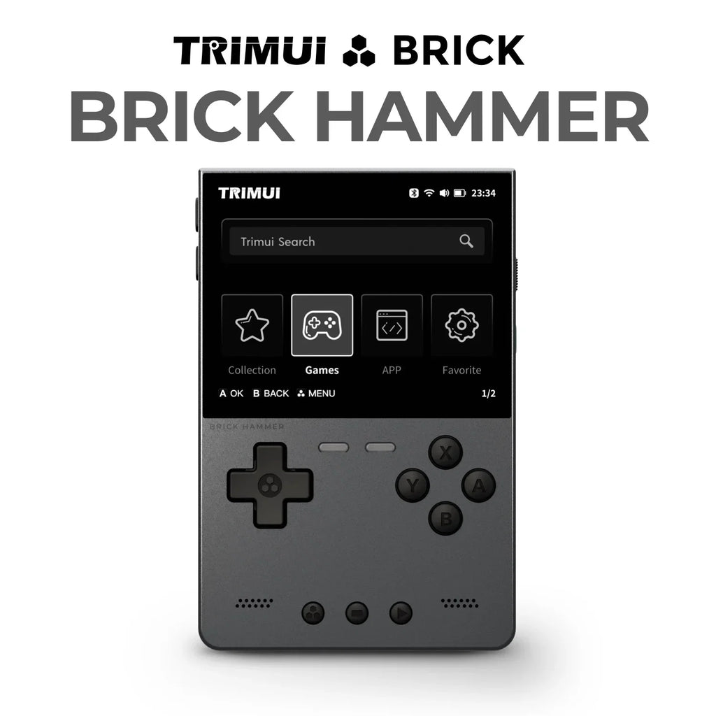 Trimui Brick Hammer 3.2" IPS Retro Handheld Console, 1024×768, 3000mAh, Metal Body, Open-Source, Classic Games Gift