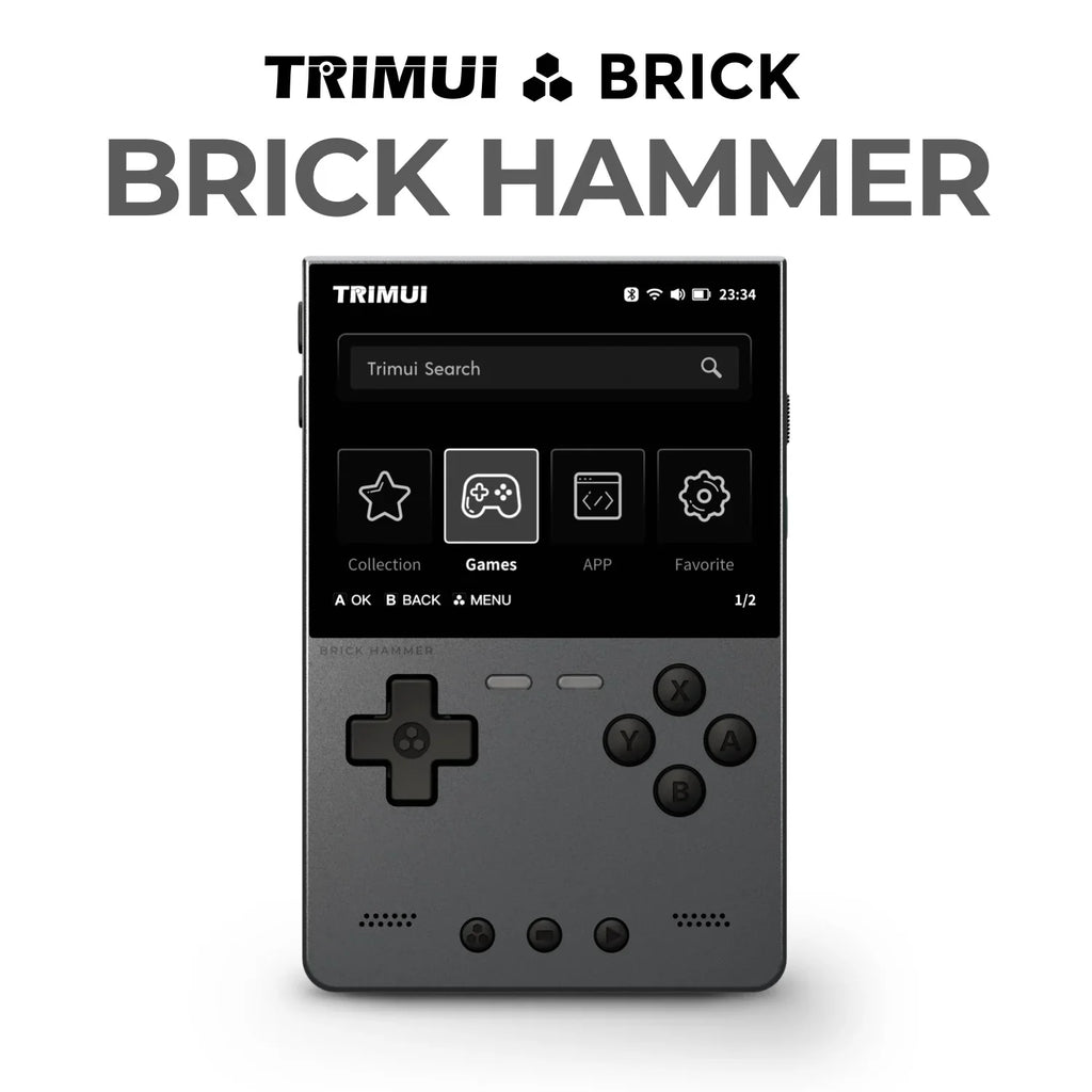 Trimui Brick Hammer 3.2" IPS Retro Handheld Console, 1024×768, 3000mAh, Metal Body, Open-Source, Classic Games Gift