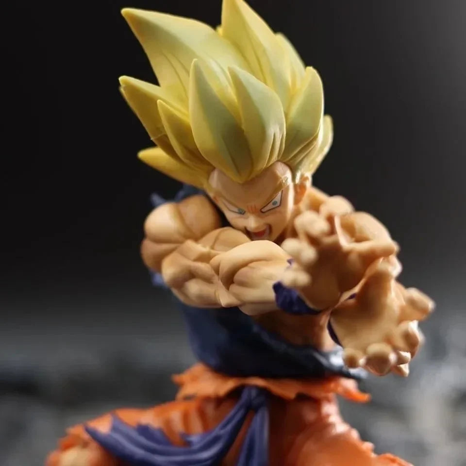 15.5cm/6.1-inch Dragon Ball Z anime character Sun Wukong battle damage shockwave PVC Action Figure Collection Decoration Toys
