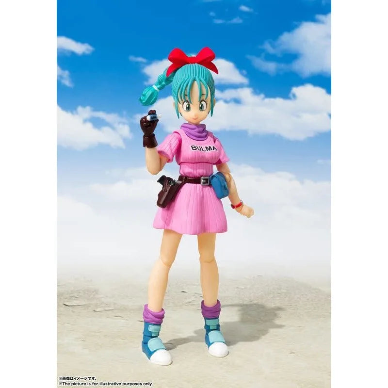 Bandai S.H.Figuarts Dragon Ball Model Kit Genuine SHF Bulma Adventure Begins Anime Action Figure for Kids Toys Christmas Gifts