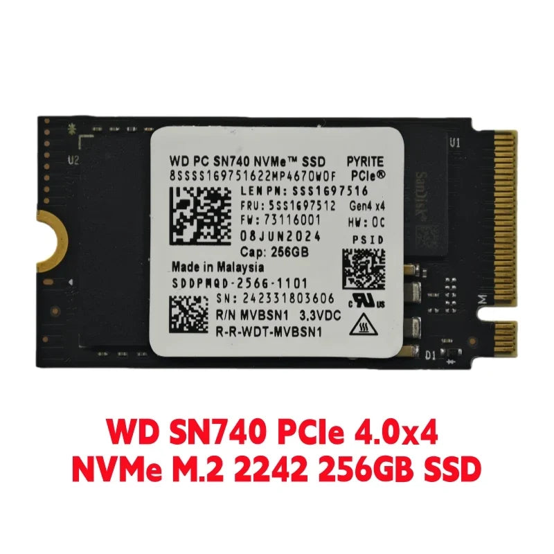 WD SN740 M.2 2230 1TB 2TB PCIe 4.0 NVMe SSD for Steam Deck Microsoft Surface ProX & SN5000S 2230 512GB & SN740 2242 256GB