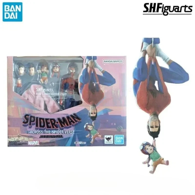 Bandai Original SHFiguarts SHF Peter B Parker Mayday Parker Spider Man Across The Spider Verse  Anime Series